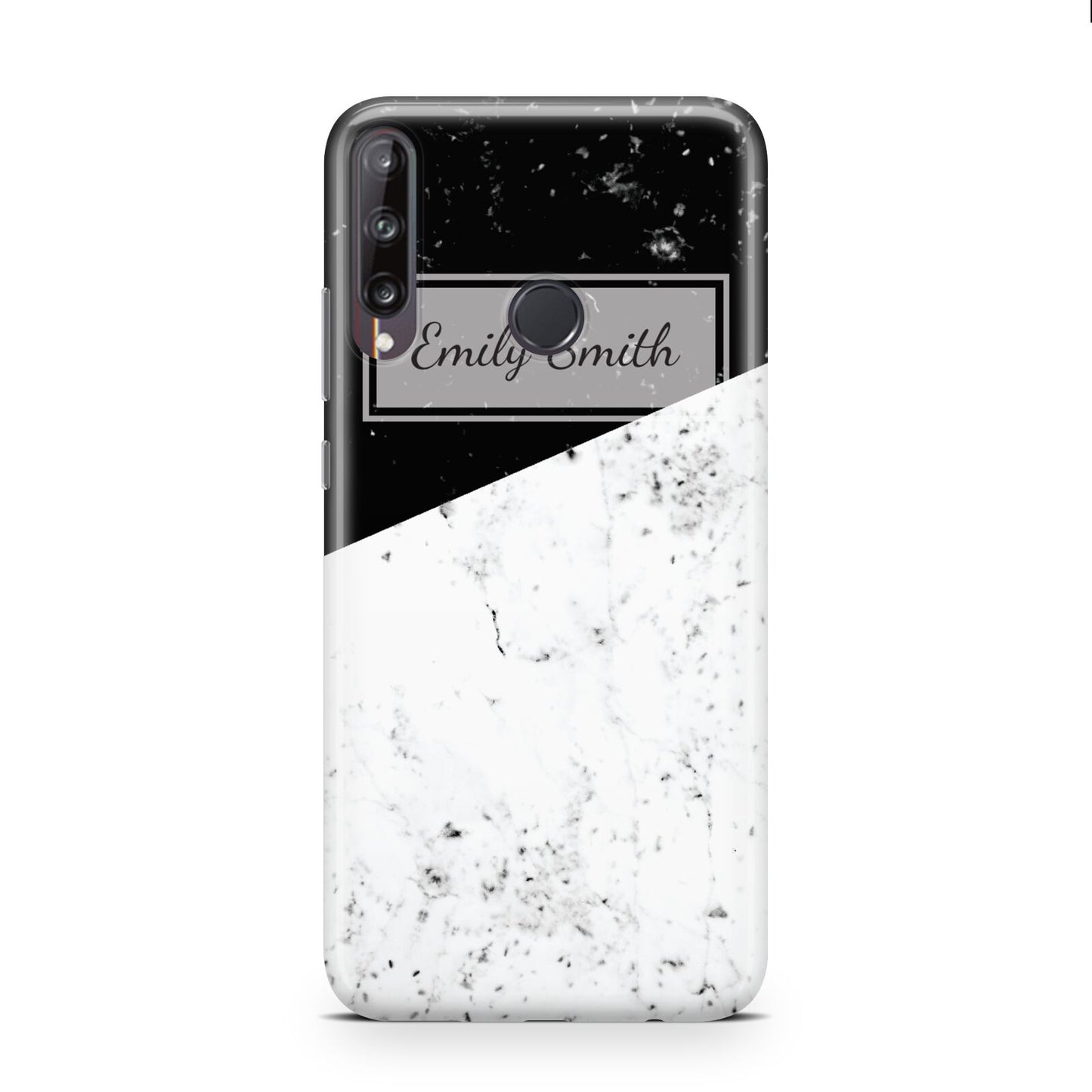 Personalised Day Night Marble Name Initials Huawei P40 Lite E Phone Case