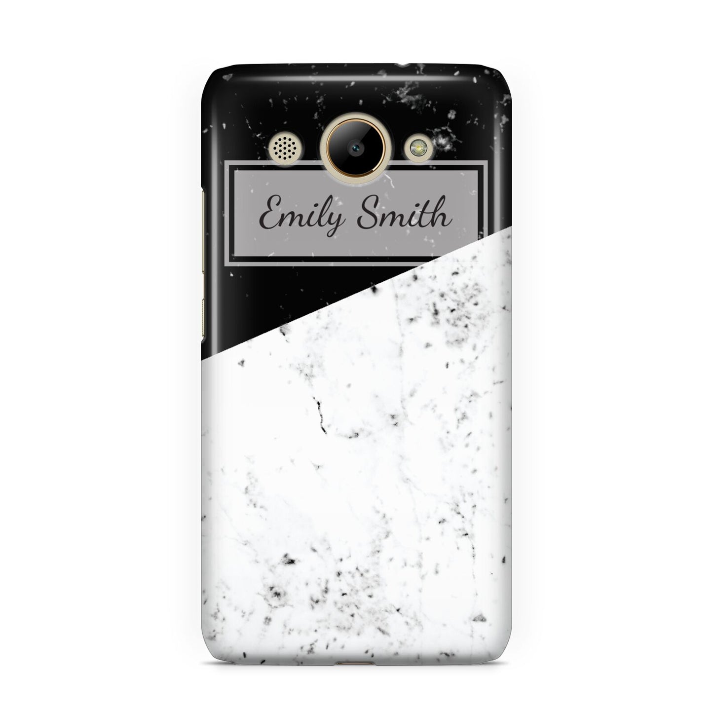 Personalised Day Night Marble Name Initials Huawei Y3 2017