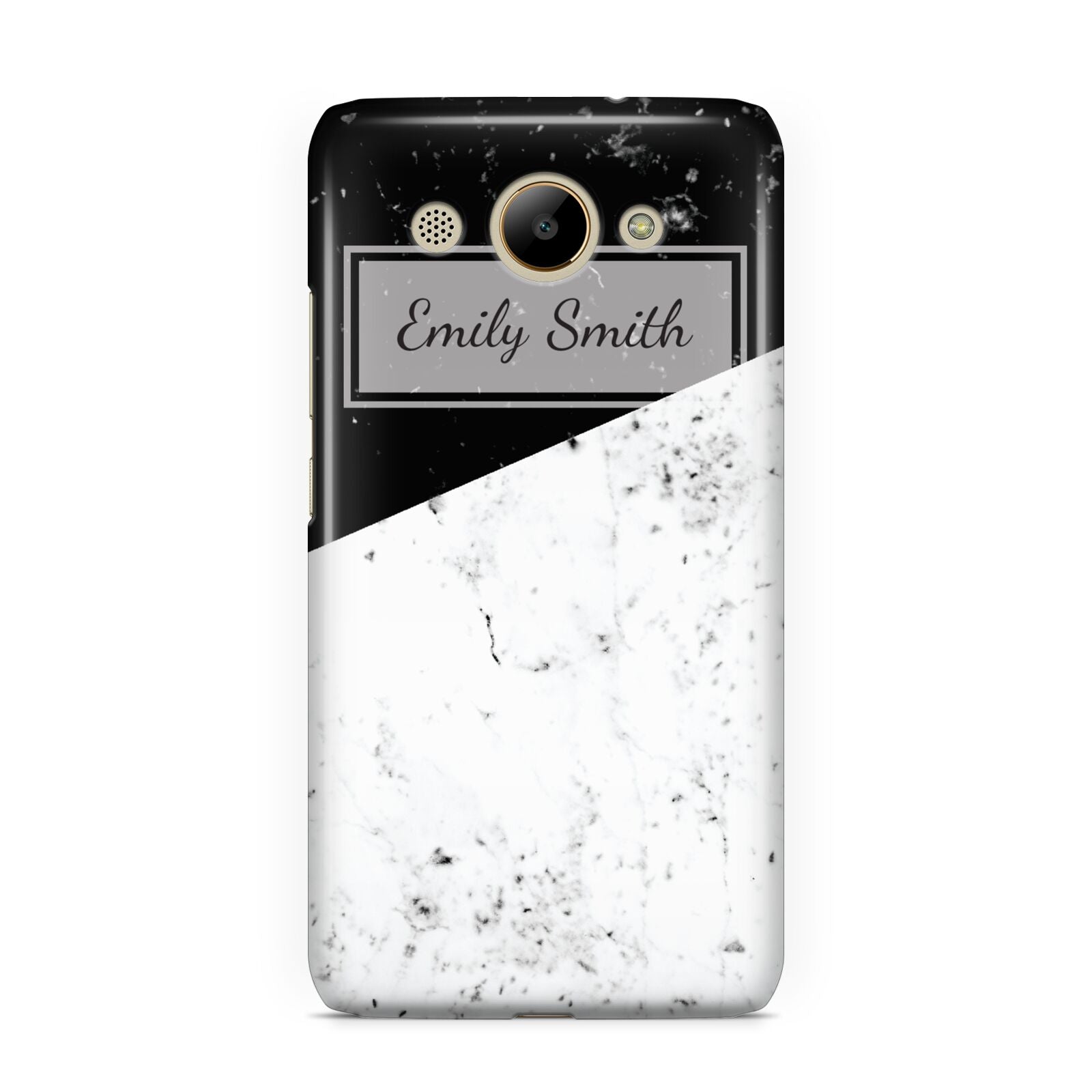 Personalised Day Night Marble Name Initials Huawei Y3 2017
