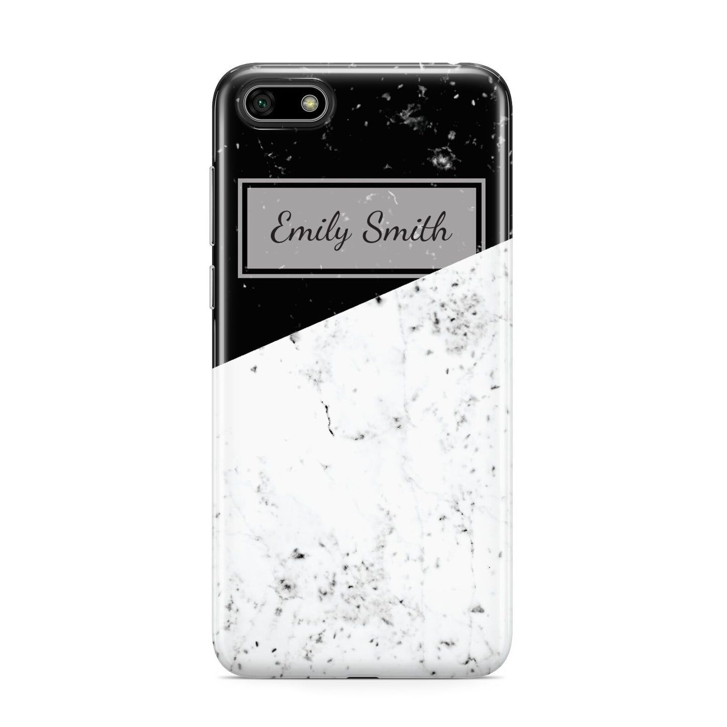 Personalised Day Night Marble Name Initials Huawei Y5 Prime 2018 Phone Case