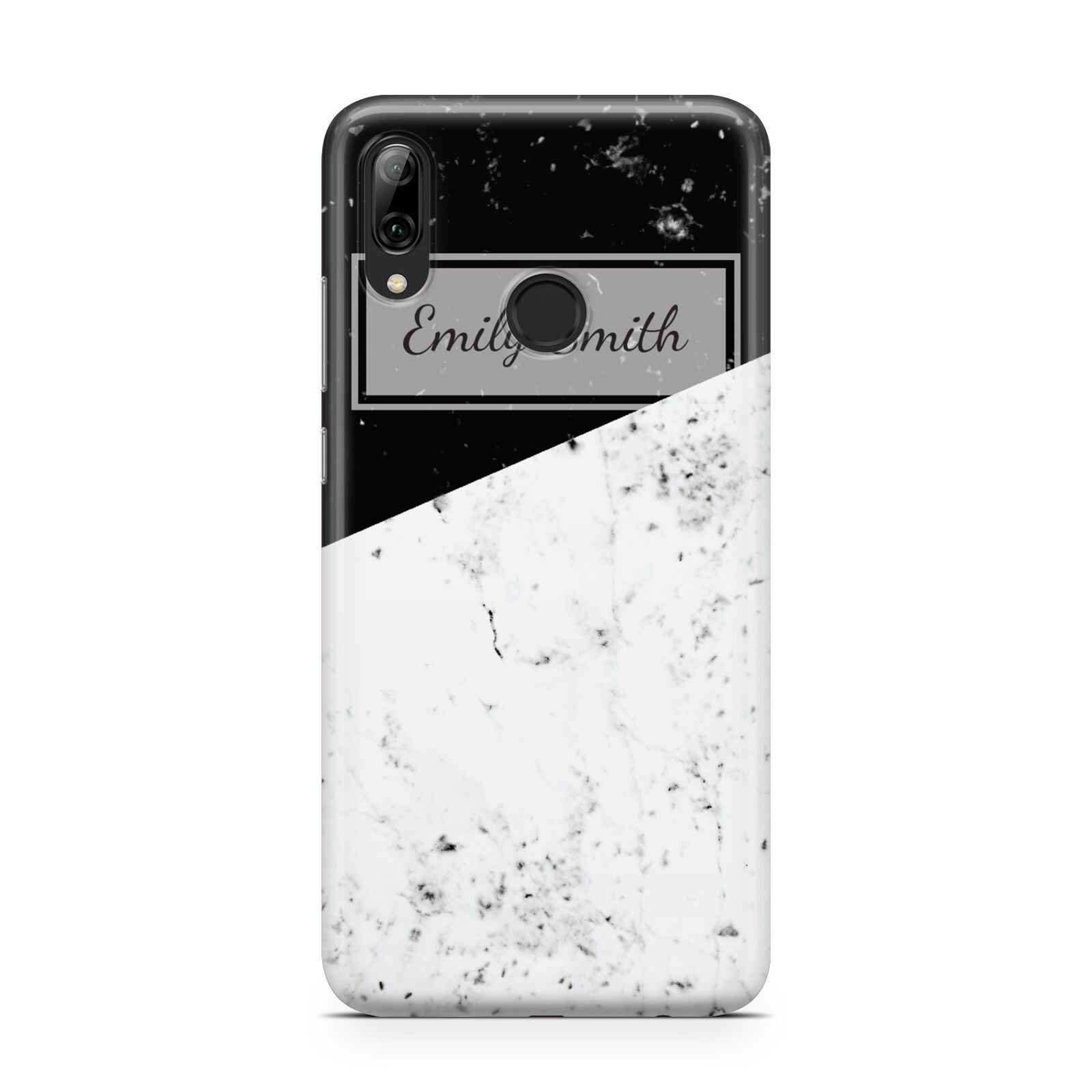Personalised Day Night Marble Name Initials Huawei Y7 2019