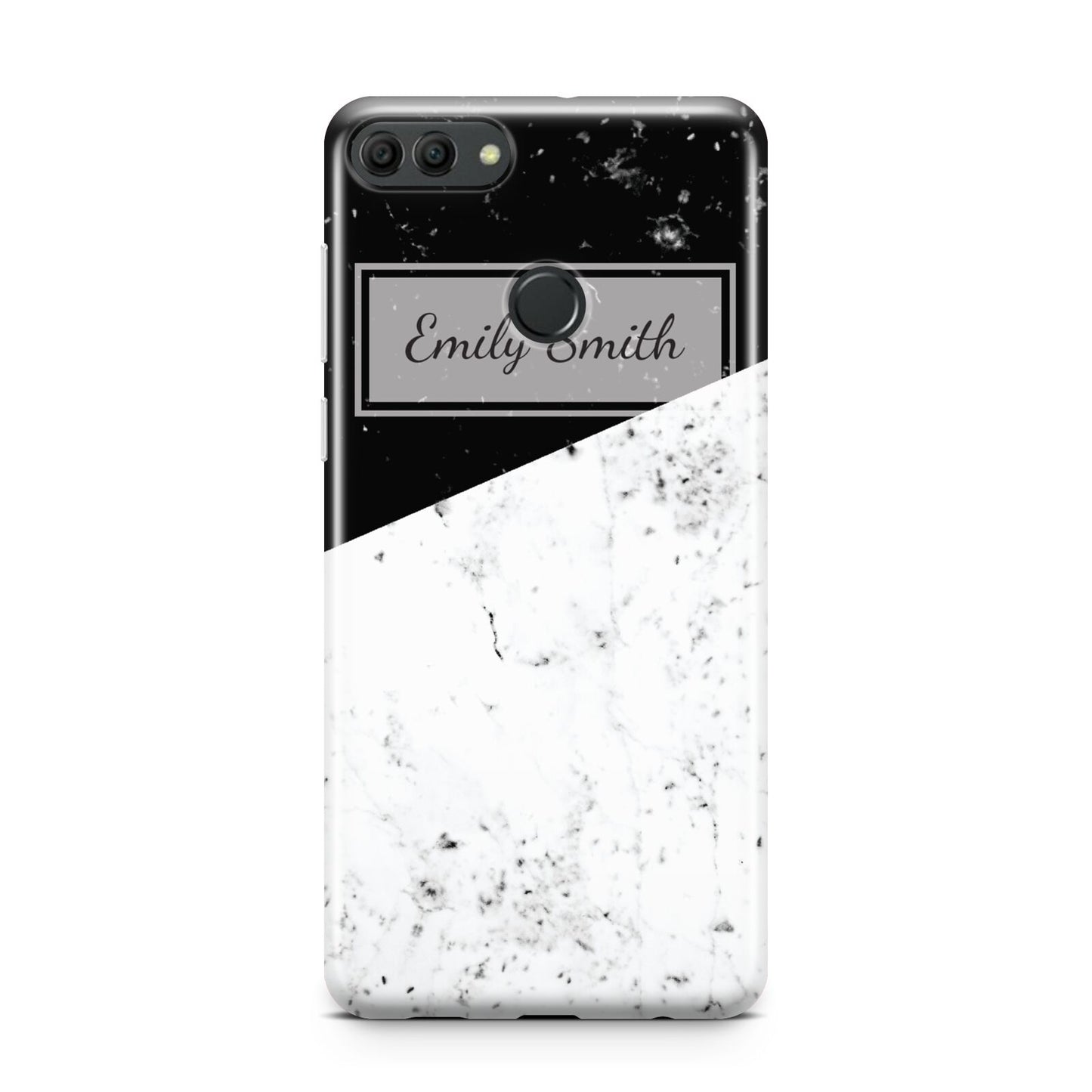 Personalised Day Night Marble Name Initials Huawei Y9 2018