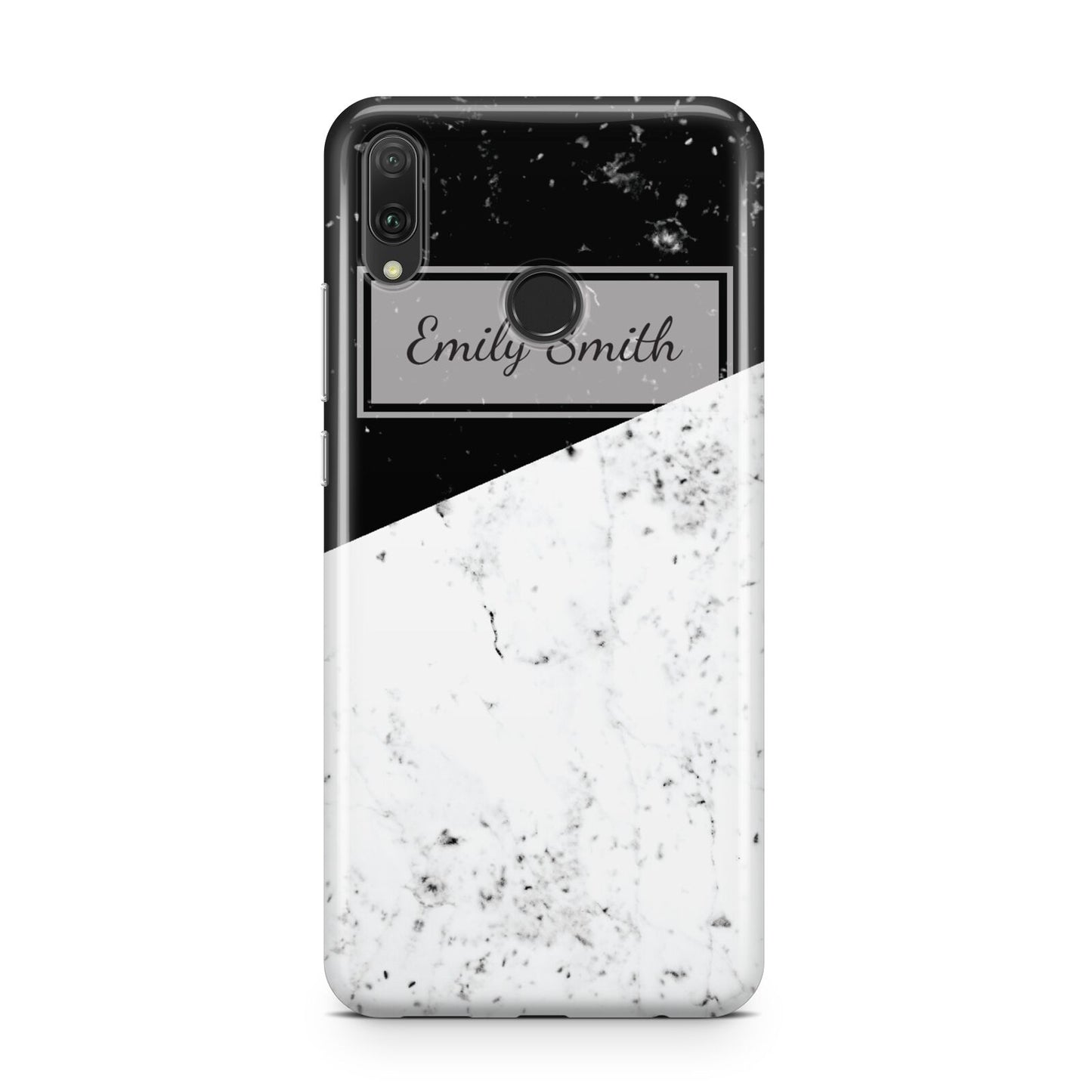 Personalised Day Night Marble Name Initials Huawei Y9 2019
