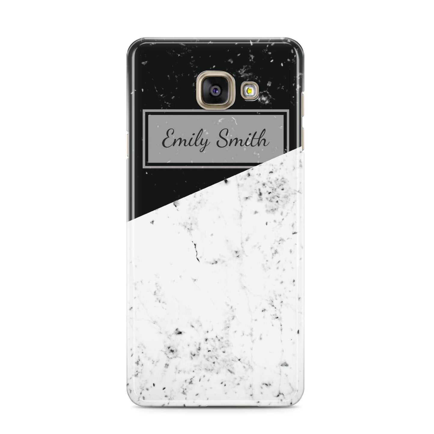 Personalised Day Night Marble Name Initials Samsung Galaxy A3 2016 Case on gold phone
