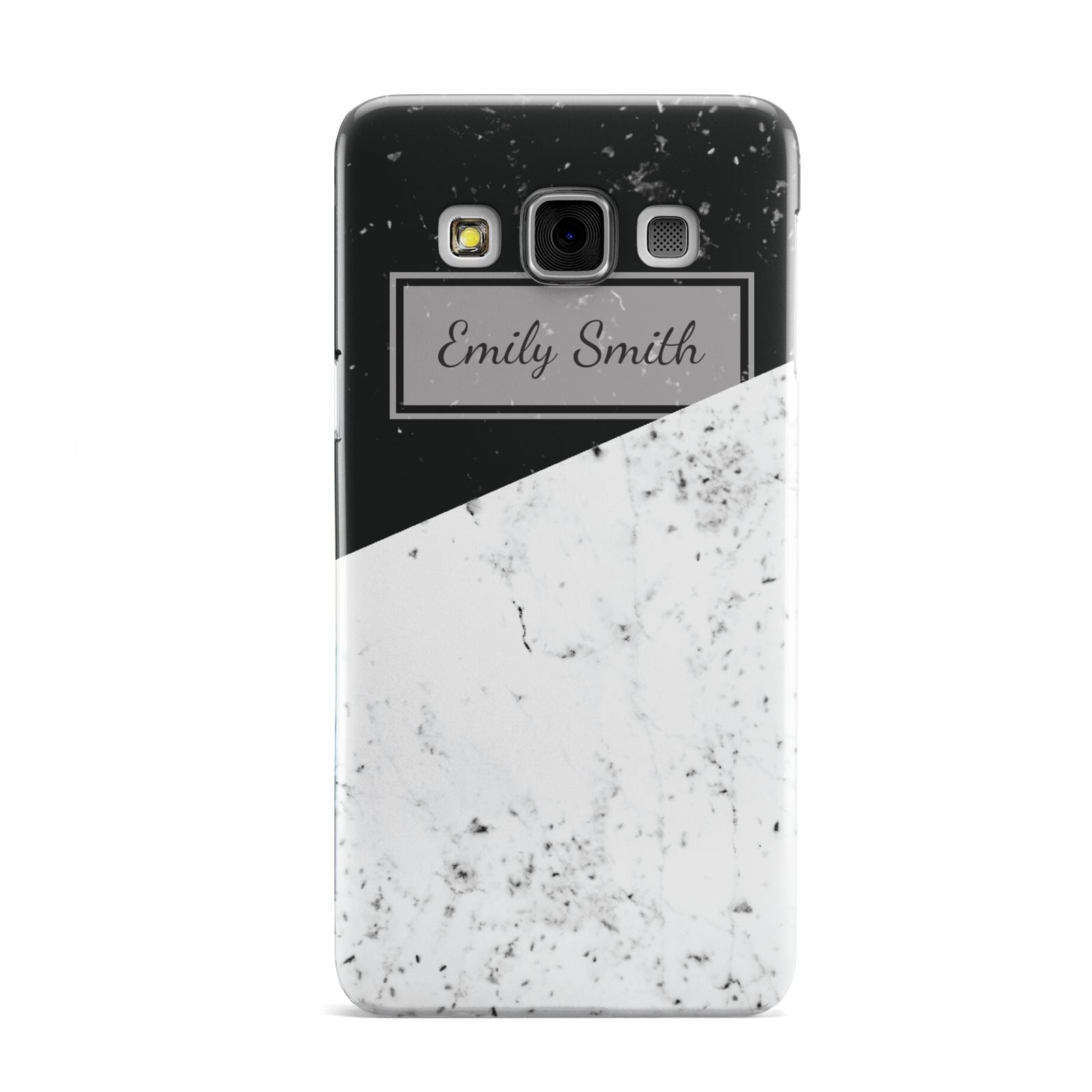 Personalised Day Night Marble Name Initials Samsung Galaxy A3 Case