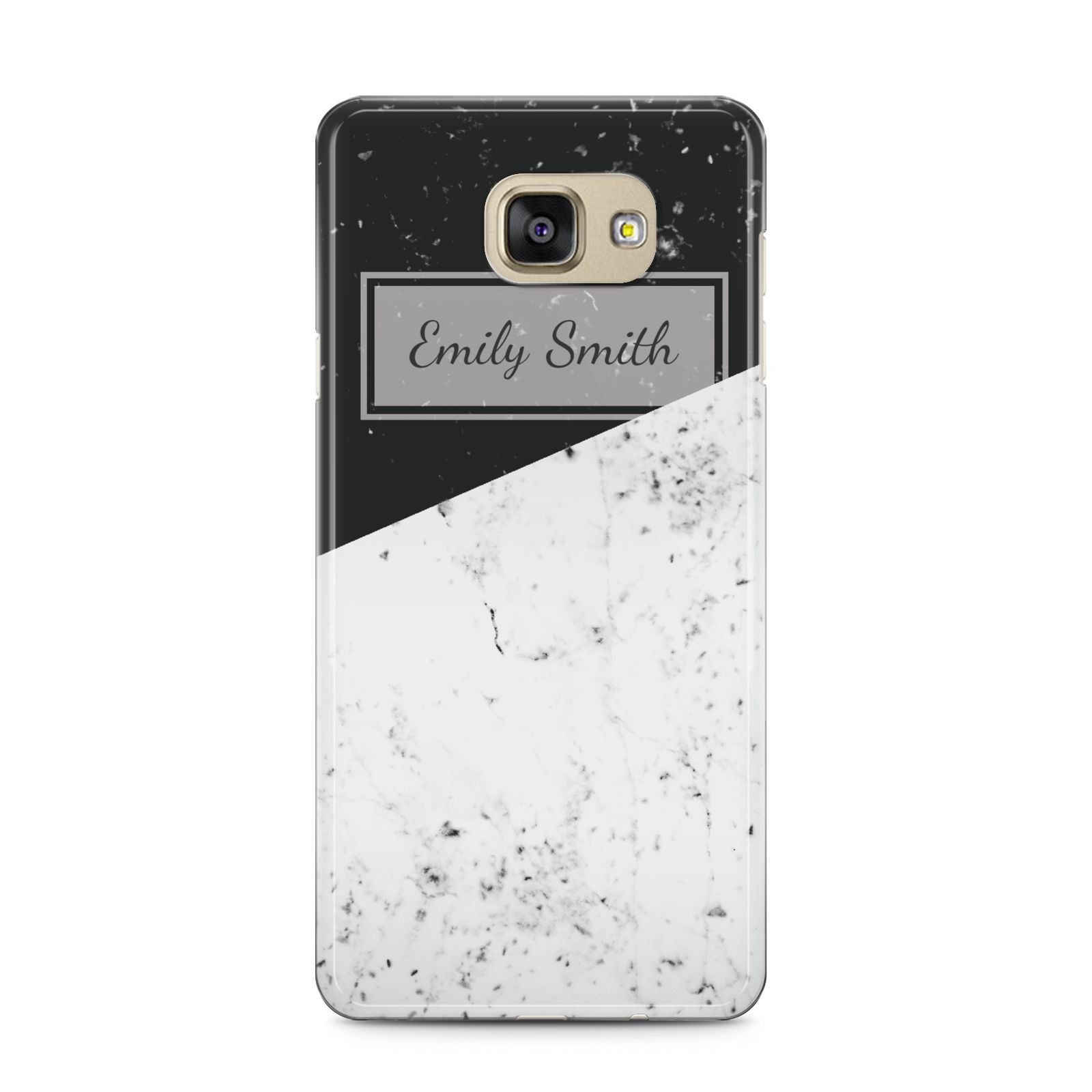 Personalised Day Night Marble Name Initials Samsung Galaxy A5 2016 Case on gold phone