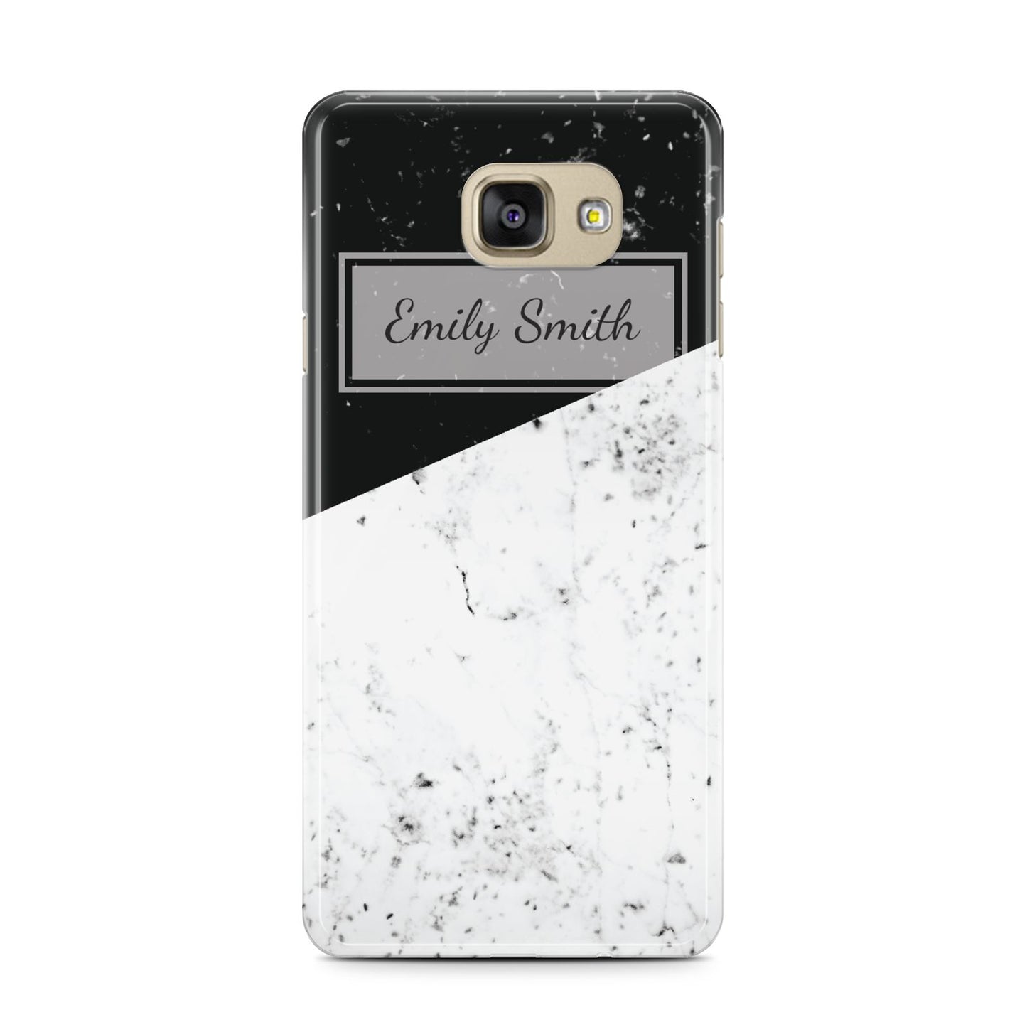 Personalised Day Night Marble Name Initials Samsung Galaxy A7 2016 Case on gold phone
