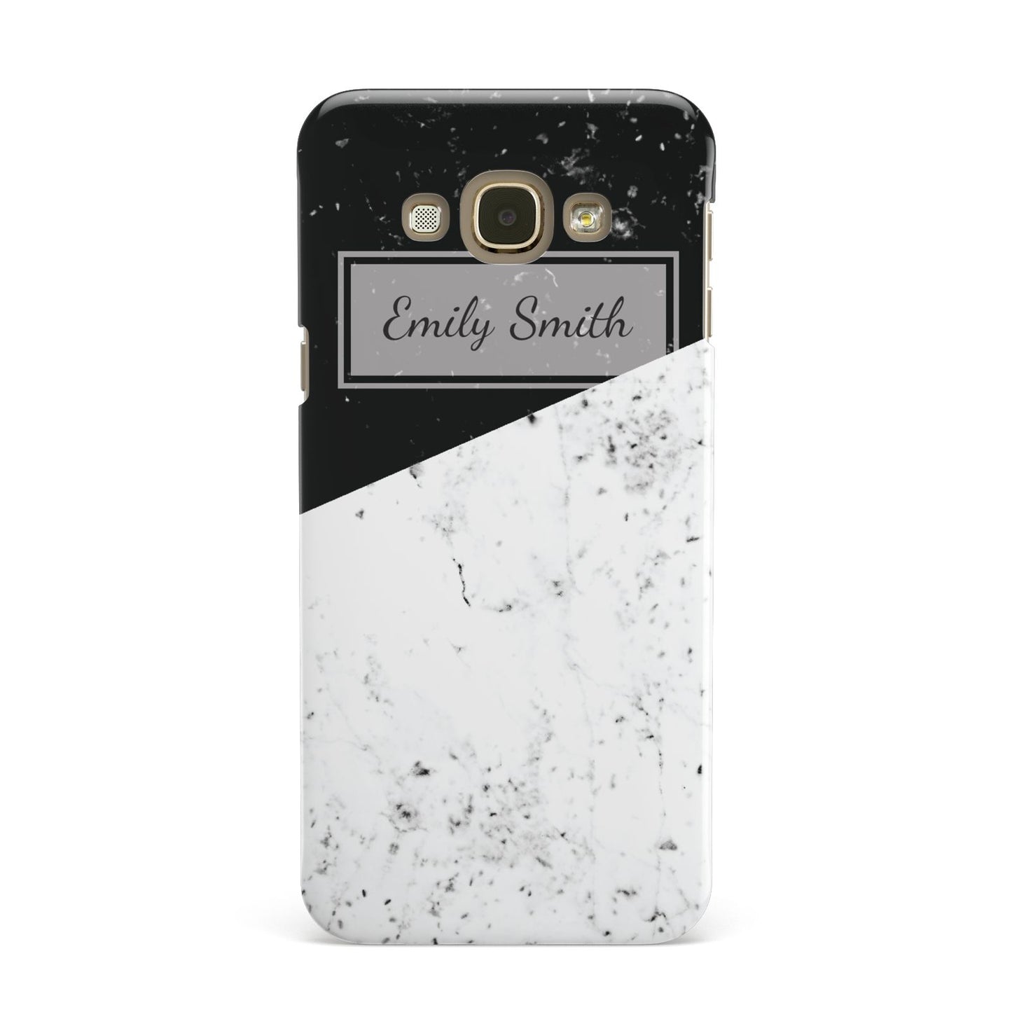 Personalised Day Night Marble Name Initials Samsung Galaxy A8 Case