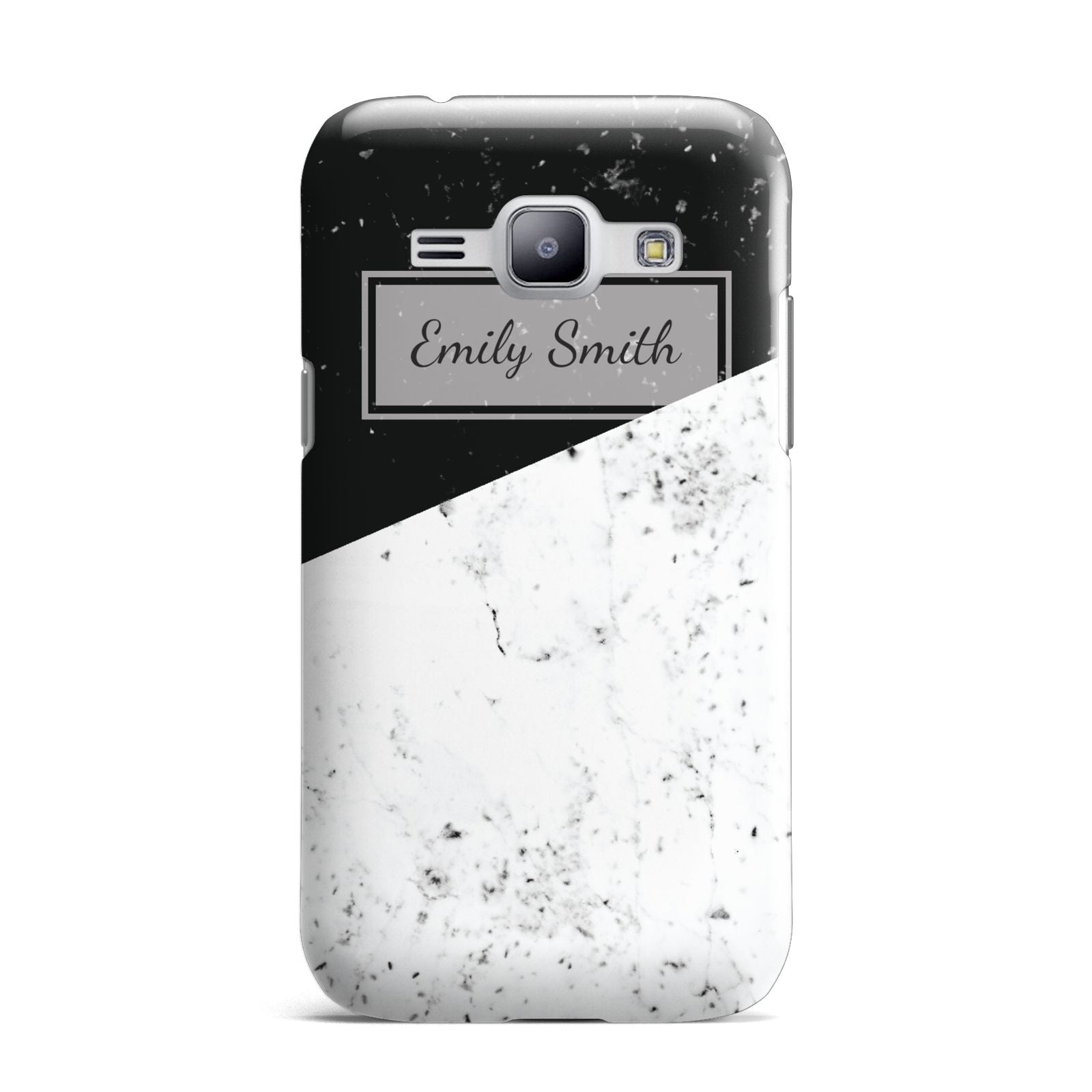 Personalised Day Night Marble Name Initials Samsung Galaxy J1 2015 Case