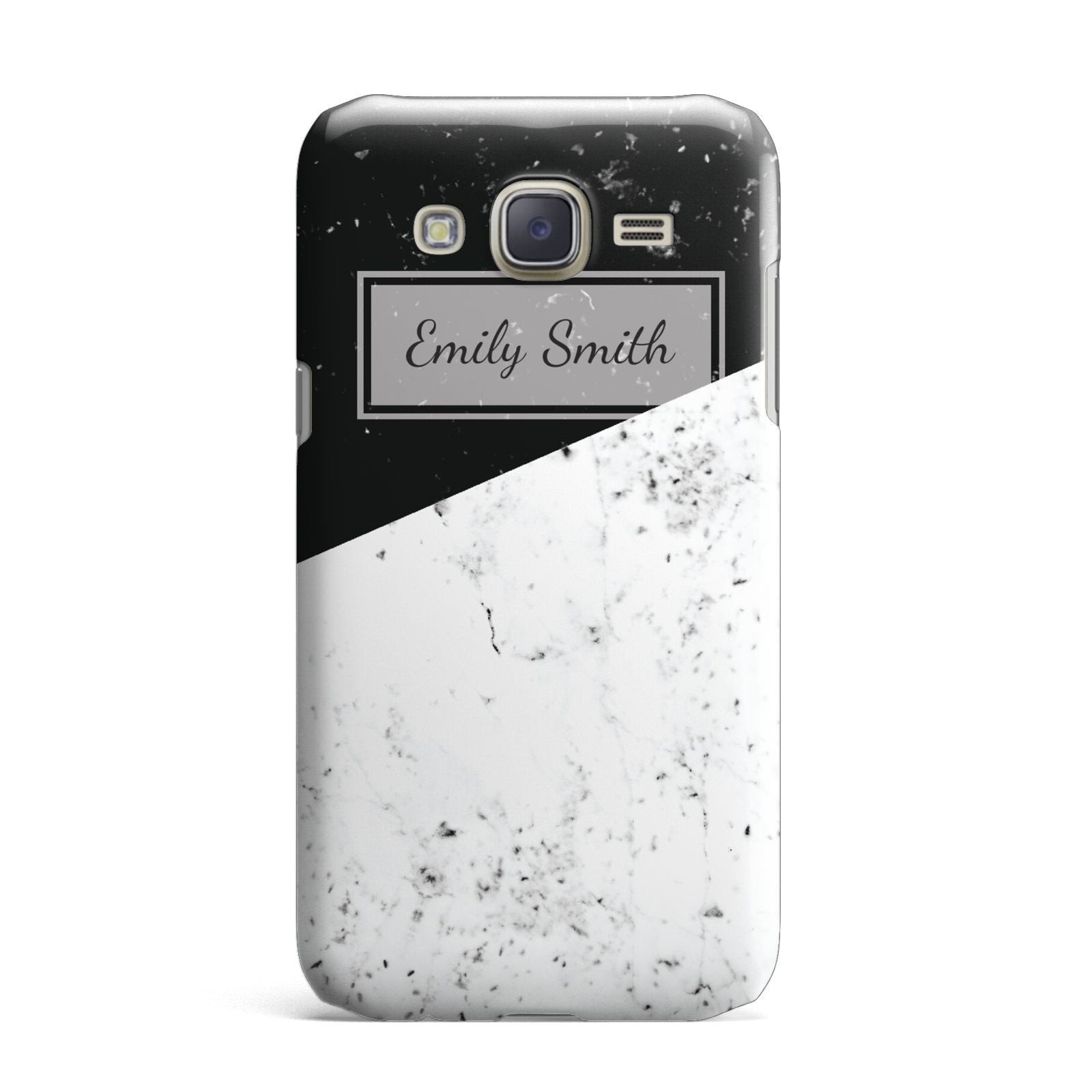 Personalised Day Night Marble Name Initials Samsung Galaxy J7 Case