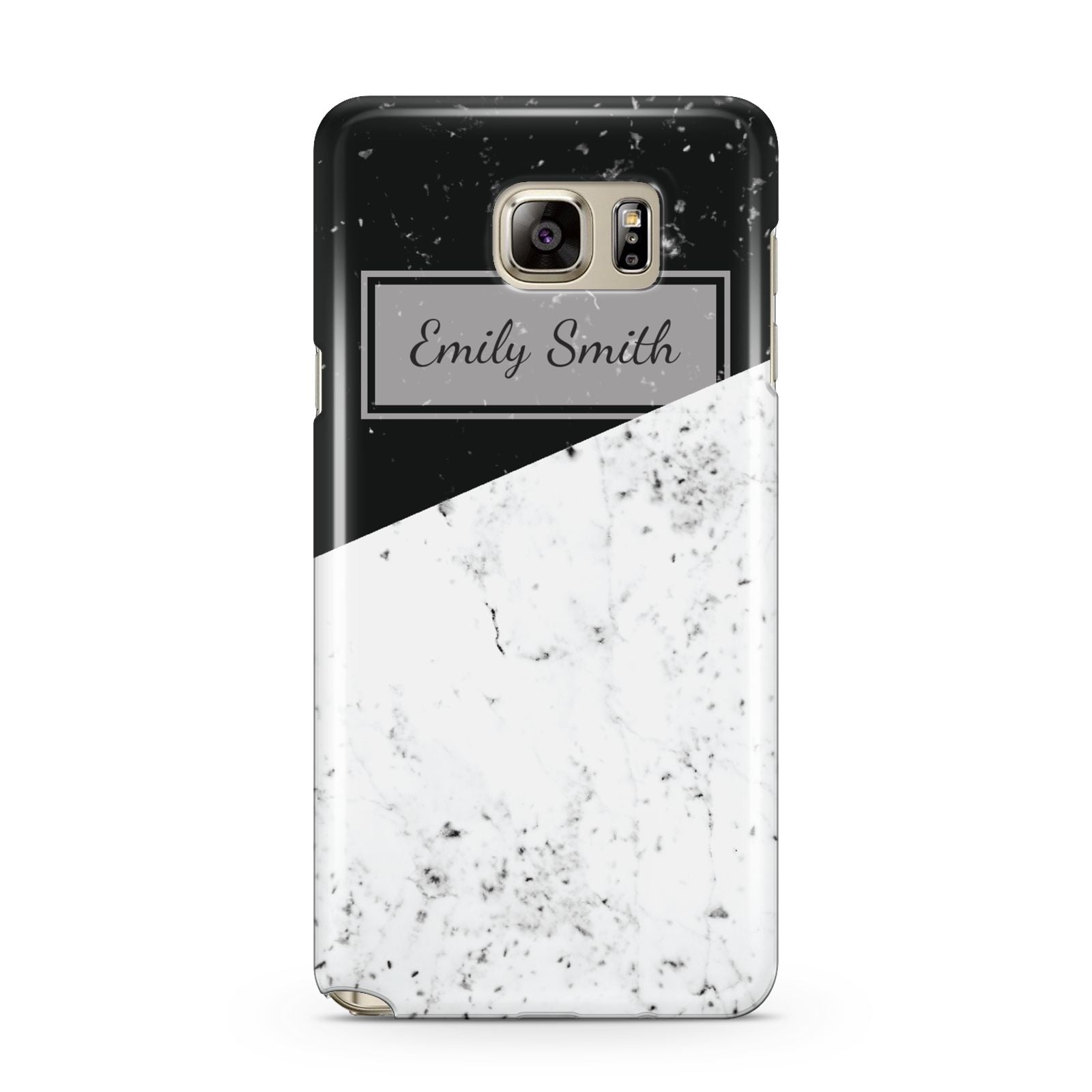Personalised Day Night Marble Name Initials Samsung Galaxy Note 5 Case