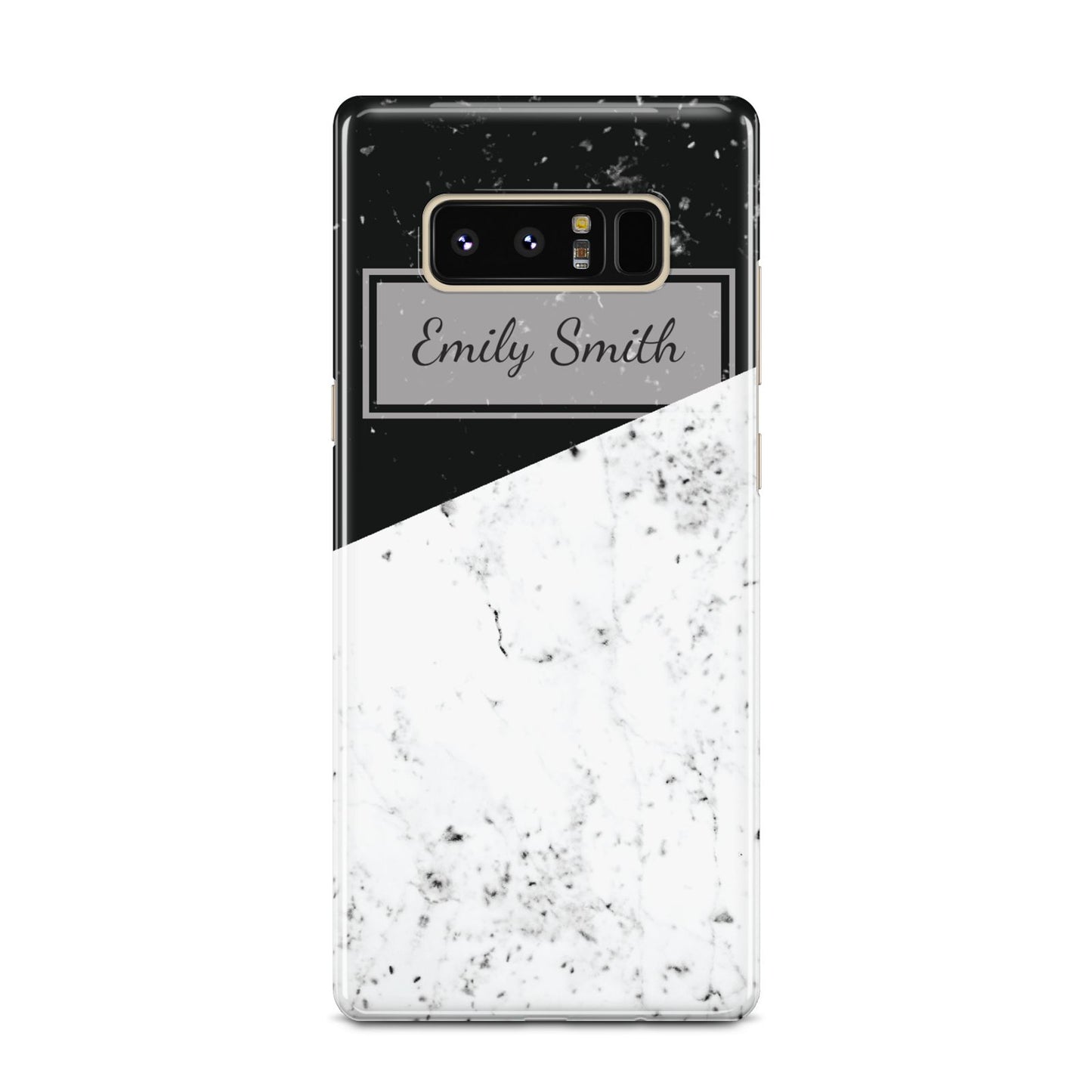 Personalised Day Night Marble Name Initials Samsung Galaxy Note 8 Case