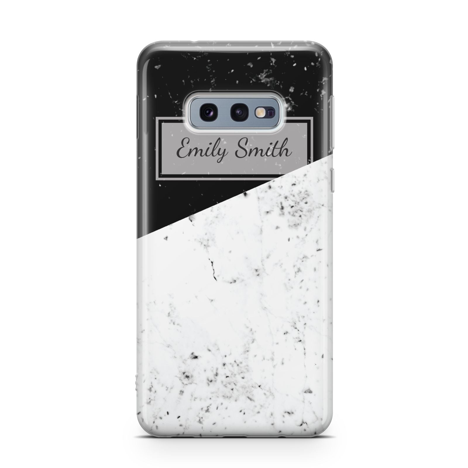 Personalised Day Night Marble Name Initials Samsung Galaxy S10E Case