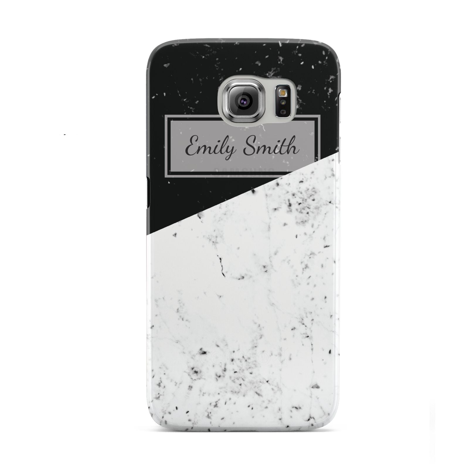 Personalised Day Night Marble Name Initials Samsung Galaxy S6 Case