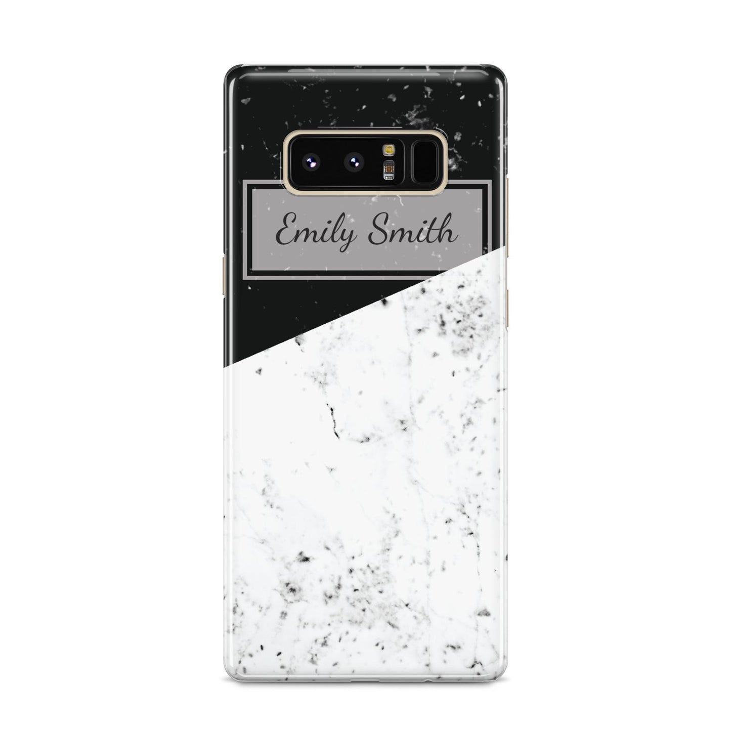Personalised Day Night Marble Name Initials Samsung Galaxy S8 Case