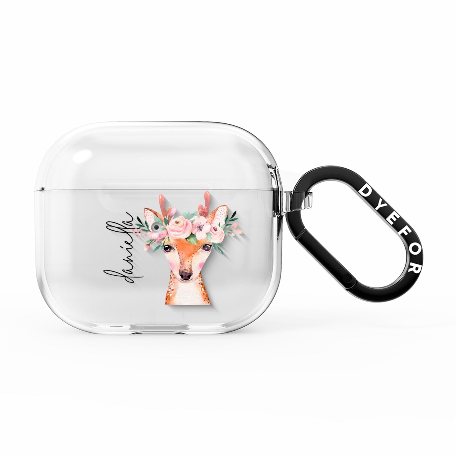 Personalised Deer AirPods Clear Case 3rd Gen