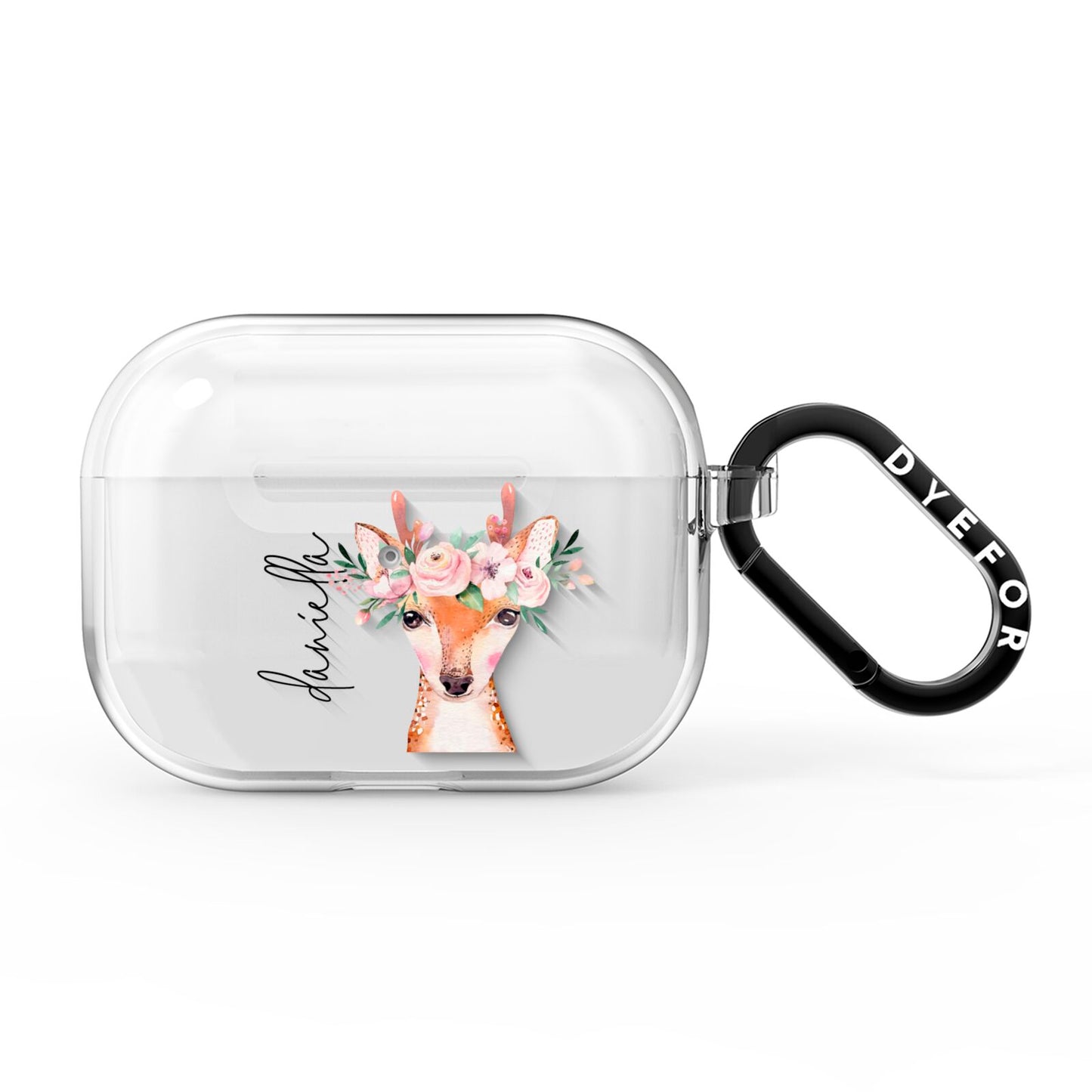 Personalised Deer AirPods Pro Clear Case