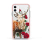 Personalised Deer Name Apple iPhone 11 in White with Pink Impact Case