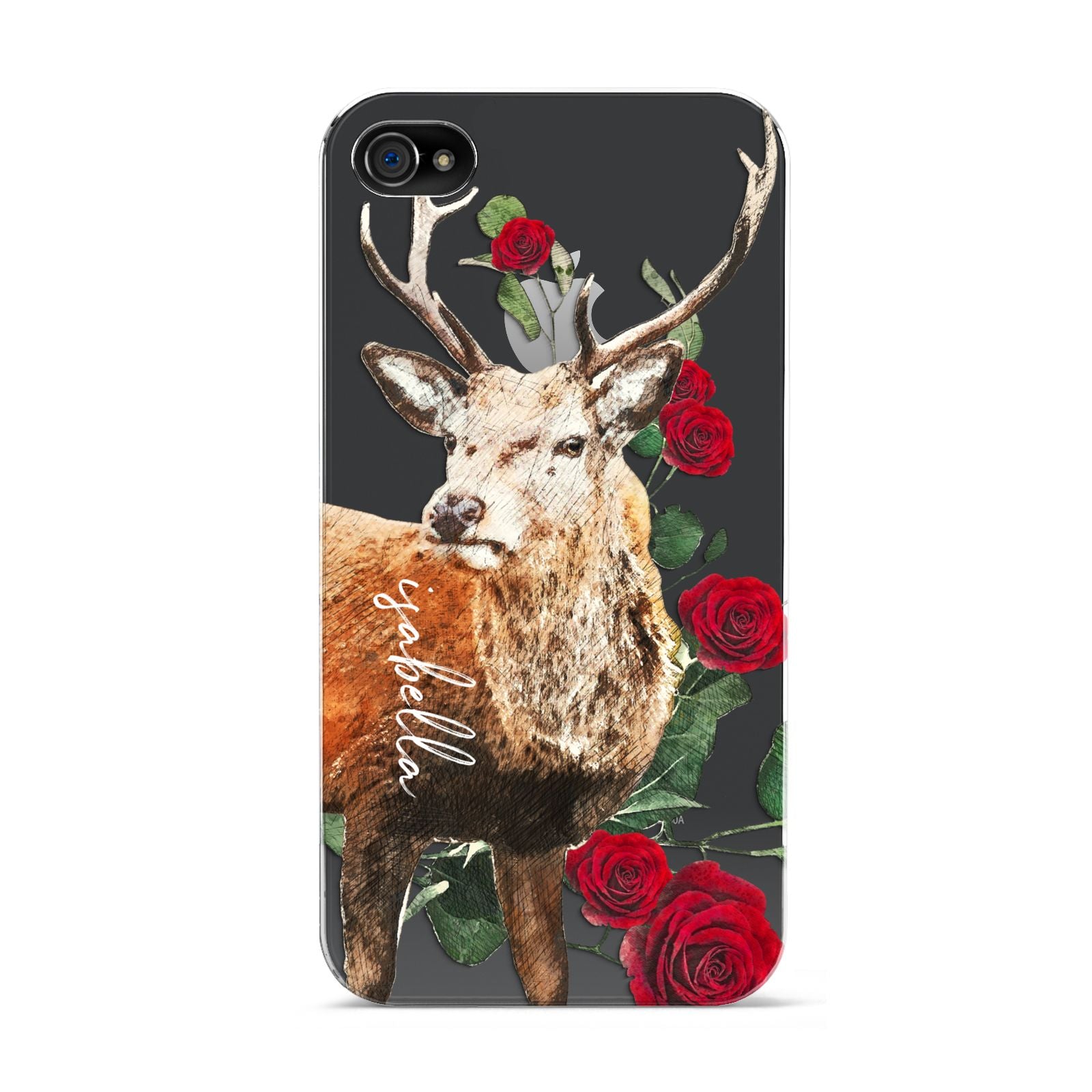Personalised Deer Name Apple iPhone 4s Case