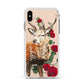 Personalised Deer Name Apple iPhone Xs Max Impact Case White Edge on Gold Phone