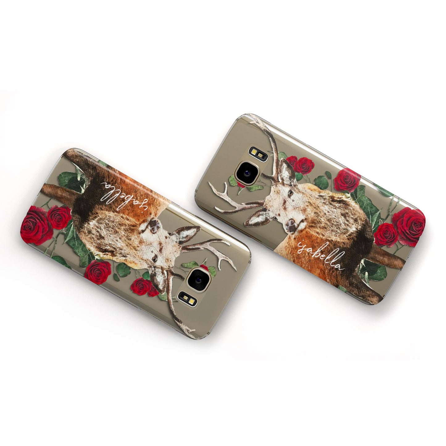 Personalised Deer Name Samsung Galaxy Case Flat Overview