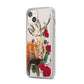 Personalised Deer Name iPhone 14 Plus Clear Tough Case Starlight Angled Image