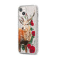 Personalised Deer Name iPhone 14 Plus Glitter Tough Case Starlight Angled Image