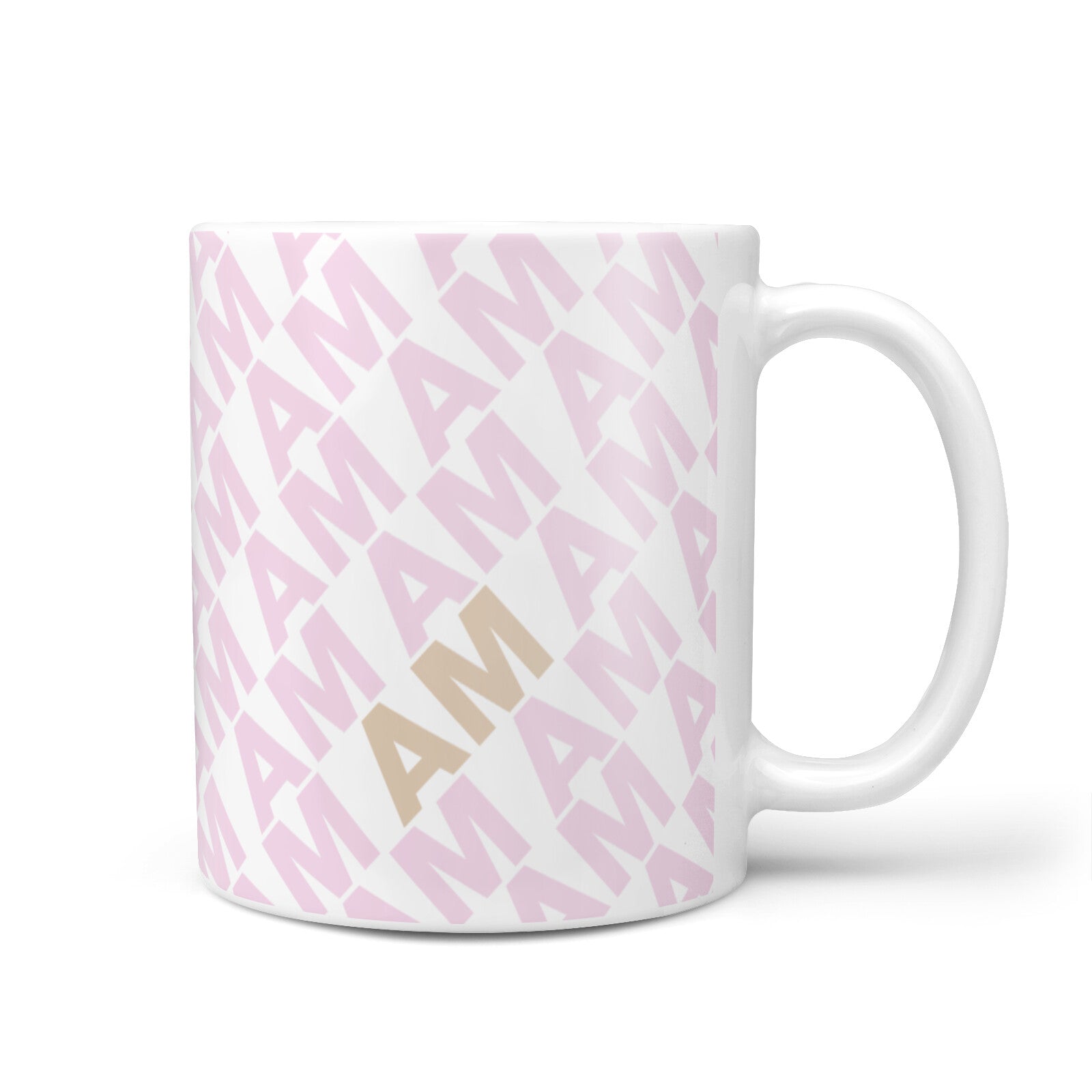 Personalised Diagonal Bold Initials 10oz Mug