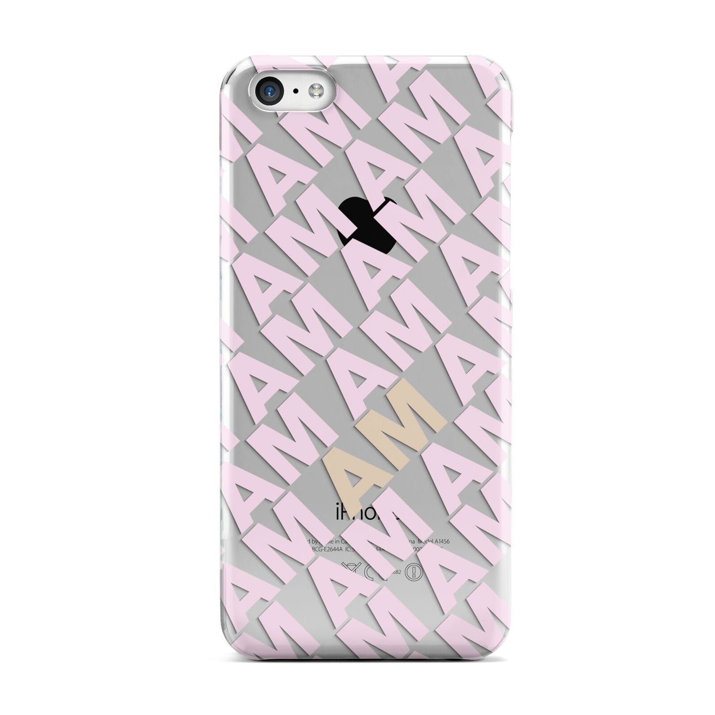 Personalised Diagonal Bold Initials Apple iPhone 5c Case