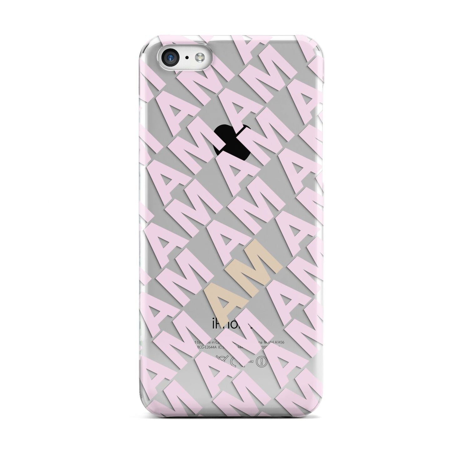 Personalised Diagonal Bold Initials Apple iPhone 5c Case