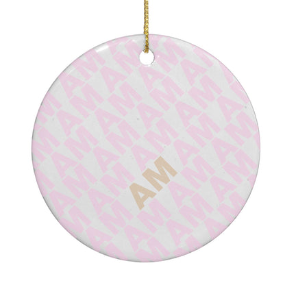 Personalised Diagonal Bold Initials Circle Decoration