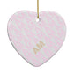 Personalised Diagonal Bold Initials Heart Decoration Back Image