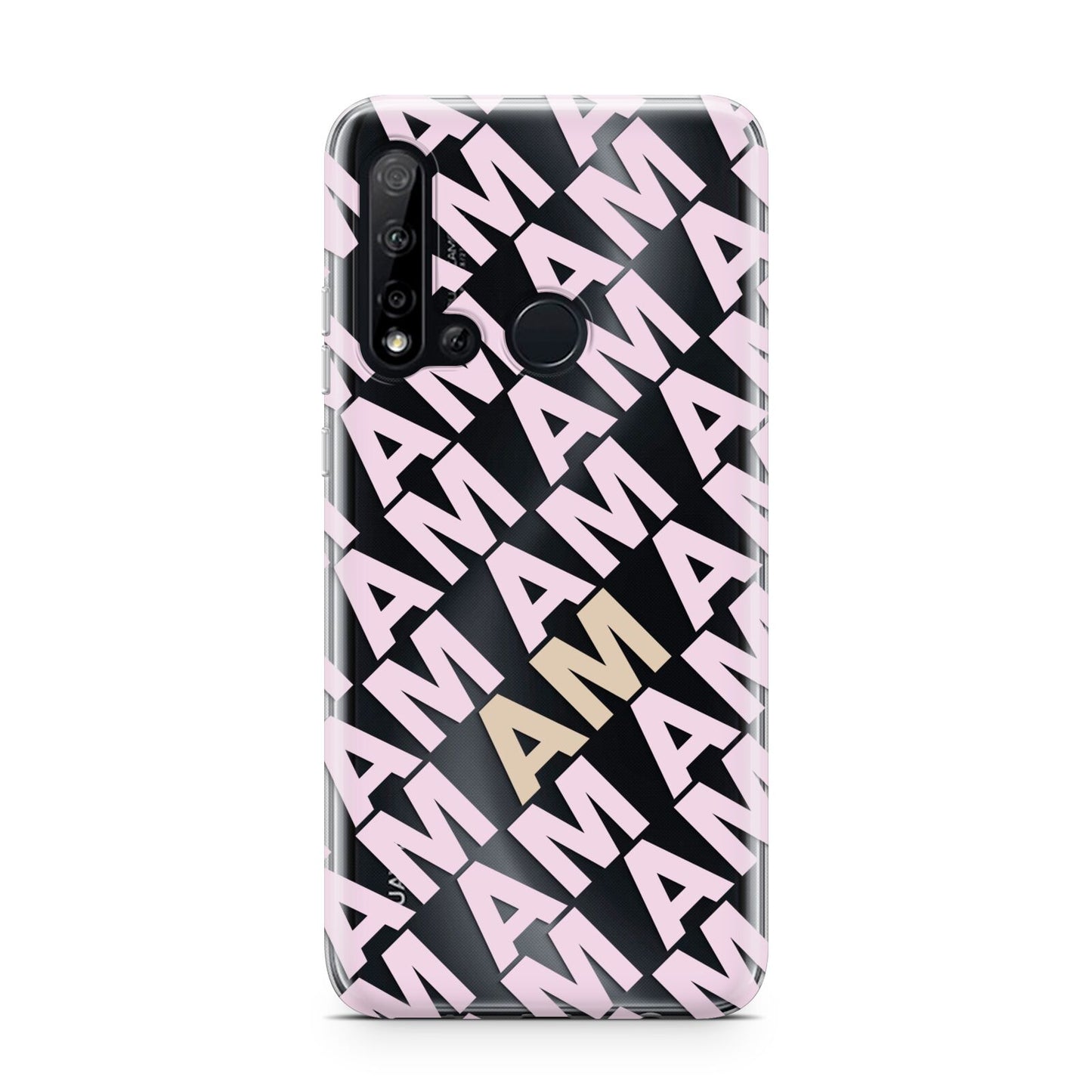 Personalised Diagonal Bold Initials Huawei P20 Lite 5G Phone Case