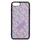 Personalised Diagonal Bold Initials Lotus Saffiano Leather iPhone 8 Plus Case