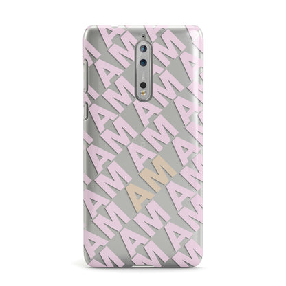 Personalised Diagonal Bold Initials Nokia Case