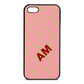 Personalised Diagonal Bold Initials Nude Pebble Leather iPhone 5 Case