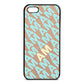 Personalised Diagonal Bold Initials Rose Gold Pebble Leather iPhone 5 Case