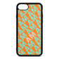 Personalised Diagonal Bold Initials Saffron Saffiano Leather iPhone 8 Case