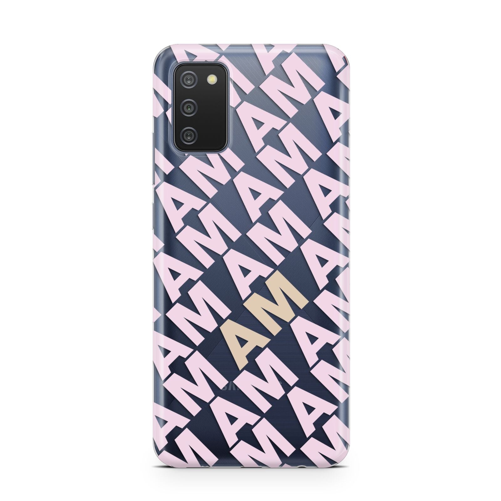 Personalised Diagonal Bold Initials Samsung A02s Case