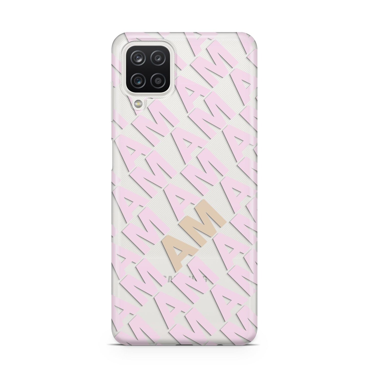 Personalised Diagonal Bold Initials Samsung A12 Case