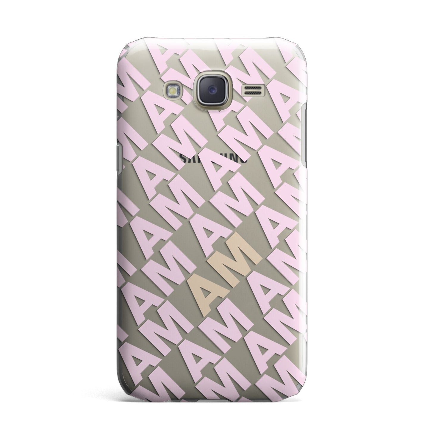 Personalised Diagonal Bold Initials Samsung Galaxy J7 Case