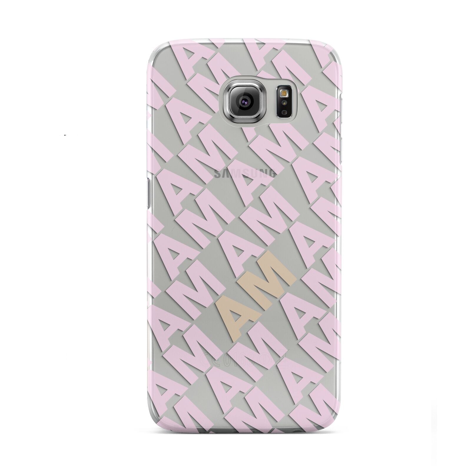 Personalised Diagonal Bold Initials Samsung Galaxy S6 Case