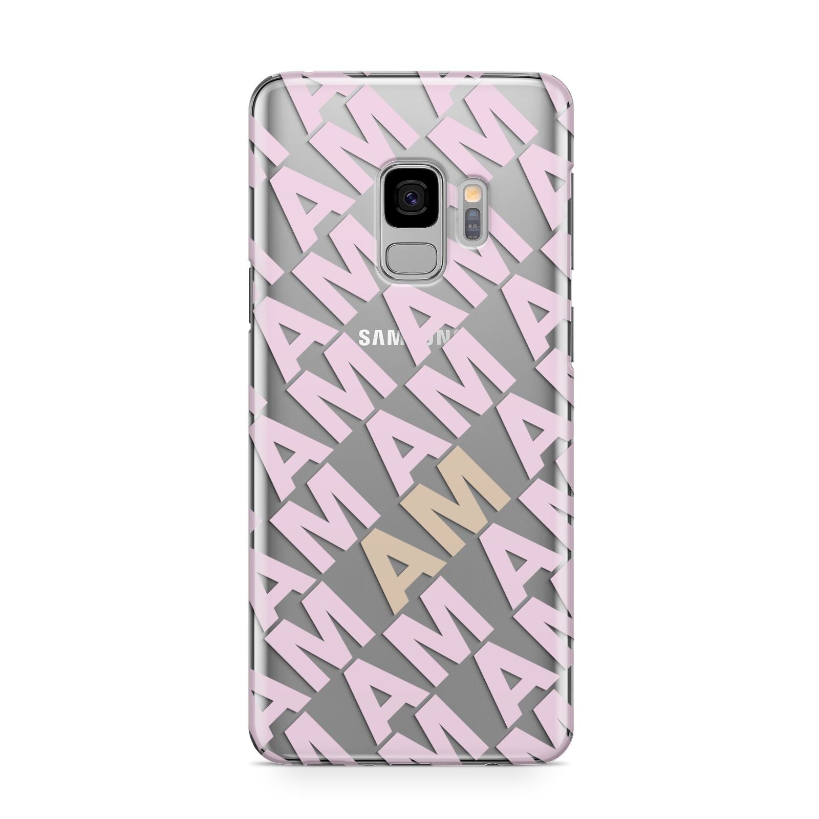 Personalised Diagonal Bold Initials Samsung Galaxy S9 Case