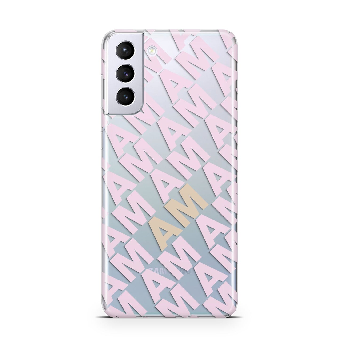 Personalised Diagonal Bold Initials Samsung S21 Plus Phone Case