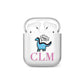 Personalised Dino Initials Clear AirPods Case