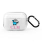 Personalised Dino Initials Clear AirPods Pro Clear Case