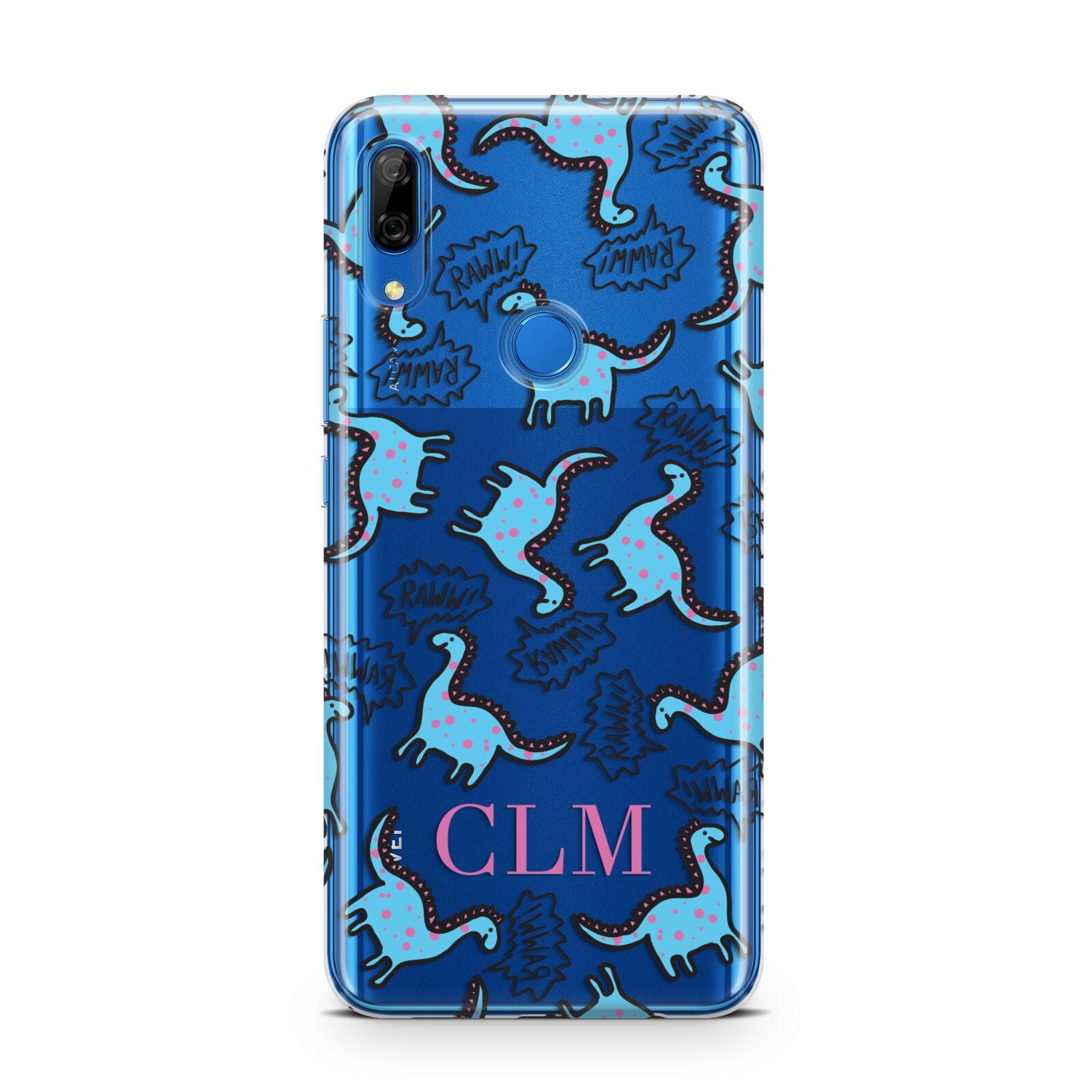 Personalised Dino Initials Clear Huawei P Smart Z