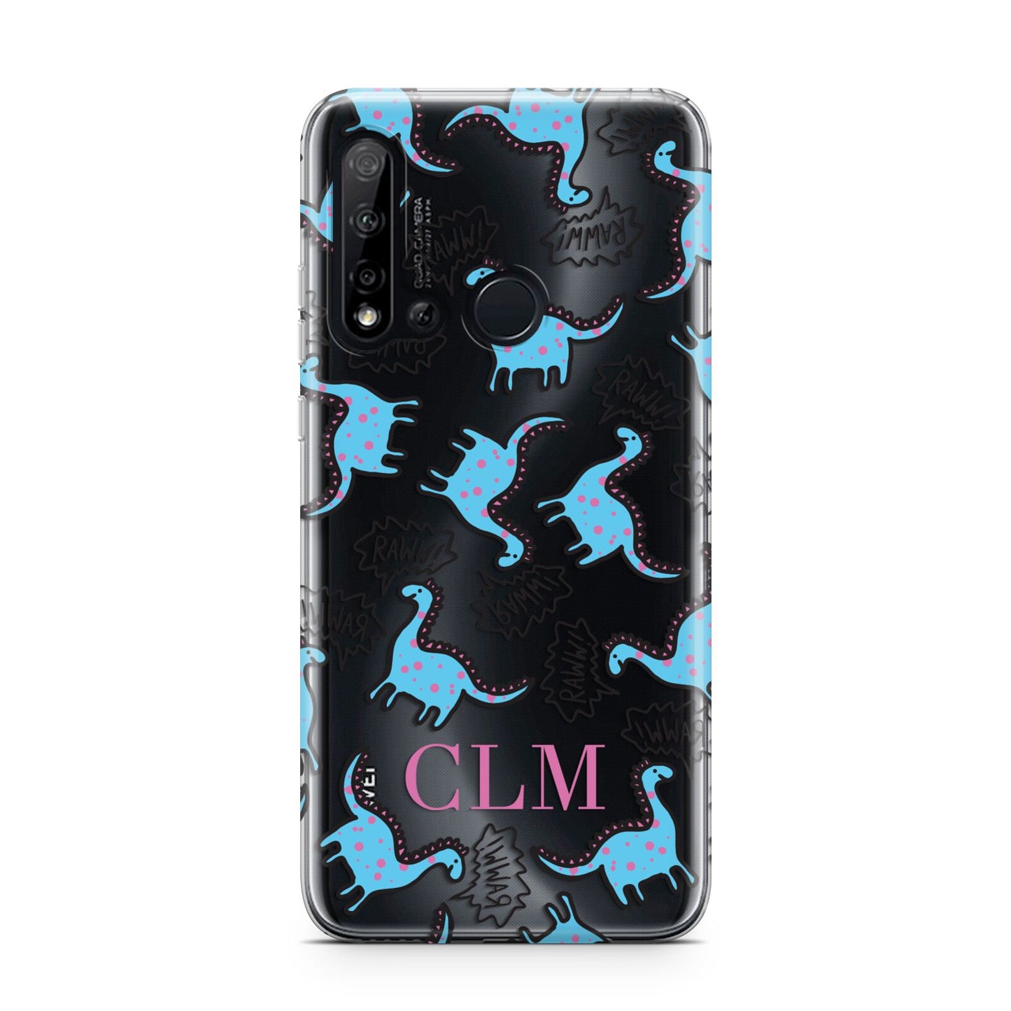 Personalised Dino Initials Clear Huawei P20 Lite 5G Phone Case