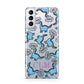 Personalised Dino Initials Clear Samsung S21 Plus Phone Case