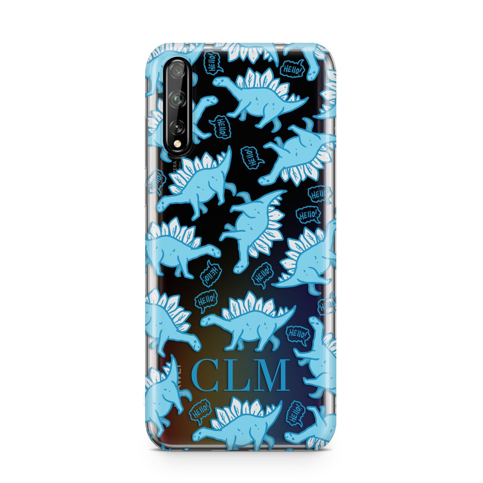 Personalised Dinosaur Initials Huawei Enjoy 10s Phone Case
